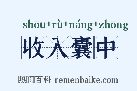 收入囊中是什么意思的图片